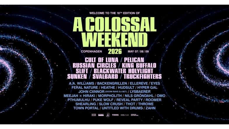 A Colossal Weekend-plakaten for 2026